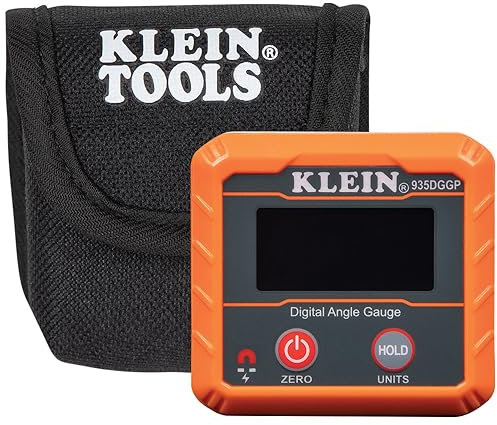 Klein Tools 935DGGP Angle Finder, Digital Gauge with Strong Magnetic Base, Converts Between Degrees, Percent Grade, in/Ft, mm/m