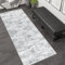 Cekene Modern Runner Rugs for Hallway Grey 65x180cm Kitchen Runner Mat Non-slip Washable Entryway Rugs Low Pile Non Shedding Floor Carpet for Floor Kitchen Bedroom Laundry Room