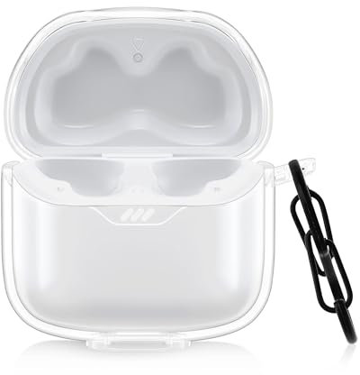 kwmobile Custodia Protettiva Compatibile con JBL Tune Flex - Cover Box Portauricolari in Silicone TPU - Soft Case - trasparente