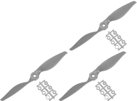 QUARKZMAN 3 Piezas de Hélices de 12x6 Pulgadas para Aviones RC, Aspas de 2 Palas en Gris con Anillos Adaptadores para Reemplazo de Hélice de Avión RC