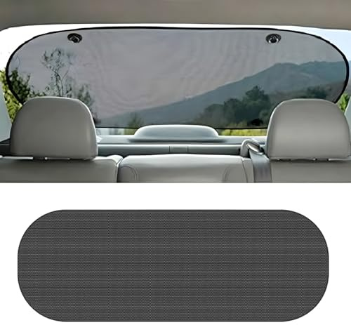 Pare-Soleil pour fenêtre de Voiture, Kacepar Pare-Soleil en Maille Nylon pour Pare-Brise arrière de véhicule, Protection Contre Les UV, Isolation Thermique, 100x50 cm - Noir