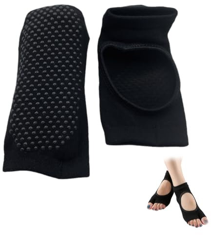 VPB Yoga Socken Damen Rutschfest,Rutschfeste Haftsocken Ohne Zehen Griff Socken,Pilates Socken Geeignet Für Pilates Yoga Barre Ballett