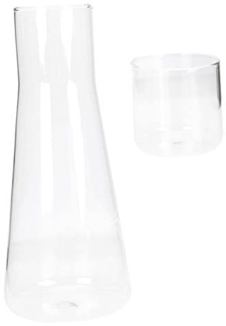 Mikinona Water Bottle taza agua gran capacidad garrafas agua noche conveniente botella vidrio Vasos recipiente para tetera leche jarra cristal escritorio noche Garrafa