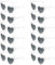 BOUBONI 6/12/24/48 Brillen Herz-Sonnenbrillen Vintage-Herzform Brille Bachelorette Sonnenbrillen für Damen Hochzeitsfeier (12, White)