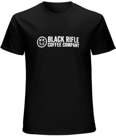 Black Rifle Coffe Company Mens T-Shirt Casual Cotton Unisex Black Tees Tops M