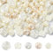 UR URLIFEHALL Lot de 200 perles synthétiques en plastique ABS - 4 styles - Blanc - Perles florales nacrées pour bijoux, porte-clés, travaux manuels