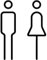 Unisex-toilettenschild, Schwarzes Wc-Schild, Acryl-wc-türschild, Wandschild, Aufkleber, Wc-Halter, Beschilderungstafel Für Badezimmer, Hotels