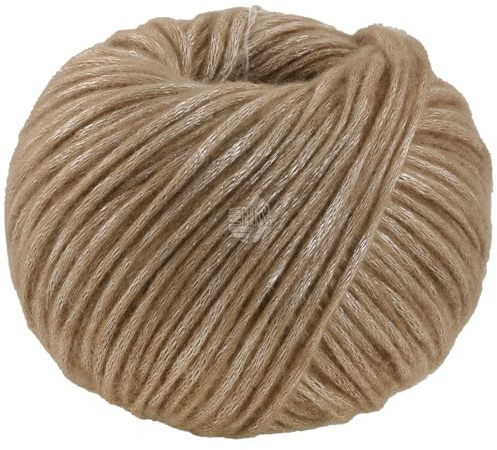 LANA GROSSA Lucida | Metallisch glänzende Netzgarnstruktur aus Viskose gefüllt mit Merinofasern | Aus 58% Schurwolle (Merino) & 42% Viskose | 50g Wolle zum Stricken & Häkeln | 100m Garn FB8