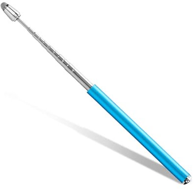 Zeigestab Ausziehbar, Blau Teleskop Lehrstab mit Touchscreen Stift, 1 Meter Whiteboard Tafel Klassenzimmer Zeiger für Lehrer Präsentationen Formate