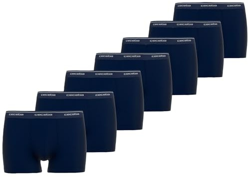 Ceceba Herren Boxershorts/Pants/Trunks | Orgnic Cotton | 7er Pack (DE/NL/SE/PL, Alphanumerisch, 5XL, Regular, Regular, Navy)