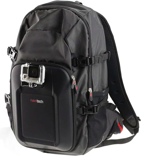 Navitech Action Kamera Rucksack mit integriertem Brustgurt – kompatibel Mit Dem Rollei Actioncam 372 Action Camera