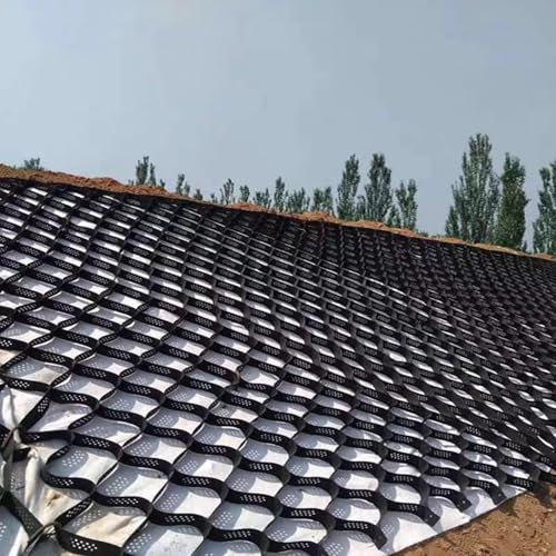WDJBPSH Grille de Sol Lourd Stabilisateur de Gravier - Holding The Hillside, Gravier de 5cm pour Les Travaux D'infrastructure Aménagements Paysagers Les Parkings Et Les Jardins(9.8x33ft/3x10m)