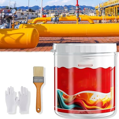 Peinture antirouille et rénovation pour métal, 500 g, dissolvant de rouille à base d'eau pour métal, réparation de la rouille reconditionnée, peinture antirouille et rénovation (jaune moyen)