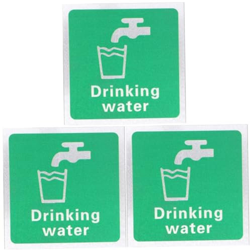 PartyKindom 3stücke Drinking Water Sign Selbstklebendes Schild Für Sichere Trinkwasserstellen Geeignet Für Parks Und Plätze