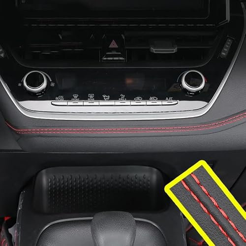 SPYKEY Auto Leisten Trim Für Ducato 2006-2014- 2022,Auto Selbst-Klebe Moulding Trim Auto Innen Auto Styling Dashboard PU Leder Dekoration Linie,B-Red 1m