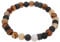 s.Oliver Armband Edelstahl Herren Armschmuck, mit Steel Beads, Achat, 19 cm, Braun, Kommt in Schmuck Geschenk Box, 2039733