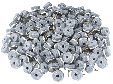 110 Stück Grau Filzgleiter Schrauben,22 mm Rund Stuhlgleiter Filzgleiter Nagel,50mm Dicke Stuhlbein-Bodenschoner für Möbel Stühle,Laminat,Parkett Fliesen