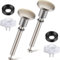 Badewannen-Auslauf-Umsteller-Reparatur-Set – 2 Sets Wasserhahn undichte Ersatzteile mit Stielen, Tassendichtungen, Tore für Standard-Ausläufe (gebürstet)