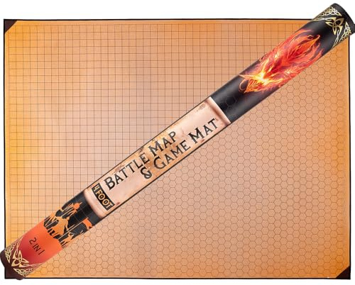 da Vinci's Room Boss Key 2-in-1 DnD Battle Map and 4 Foot Rubber Game Mat 48x36 inches with Dry Erase Square or Hex Grid - DnD Battle Mat, D&D Map for D&D, Board Games, TTRPGs and other Tabletop Games
