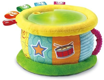 VTech Magico Tamburo Luminoso, Gioco per Bambini Bilingue Italiano e Inglese, 4 Modalità Gioco, Effetti Luminosi, Volume Regolabile, Spegnimento Automatico, Batterie Incluse, 6-36 Mesi
