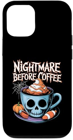 Nightmare Before Coffee Spooky Halloween Humor Case for iPhone 12/12 Pro