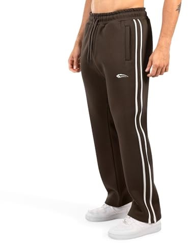 SMILODOX Jogginghose Herren Yasin, Sweathose mit Logo, Bequeme Freizeithose mit Kordelzug, Seitentaschen und weißen Seitenstreifen, Angenehmes Material, Optimal für Sport, Freizeit und Alltag