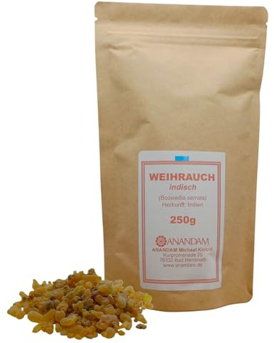 250g Indischer Weihrauch Boswellia serrata – 100% naturrein Peasize Räucherharz für Meditation, Yoga & energetische Reinigung – intensives würziges Aroma