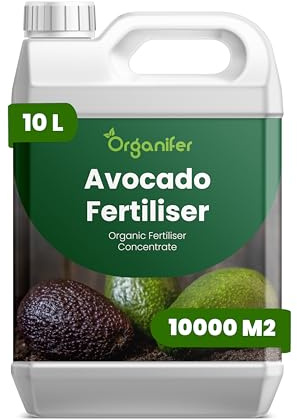 Avocatier Engrais Liquide - 10L - 2-1-8 NPK | Engrais Liquide Pour Arbres Vigoureux & Feuilles Saines - Favorise Racines & Vitalité - Organifer