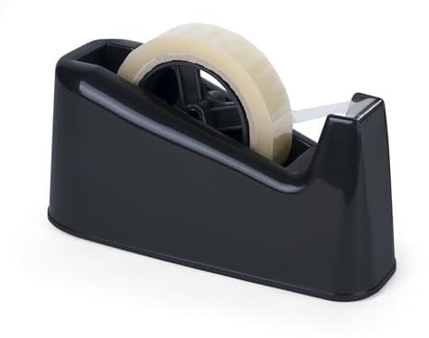 Pavo - Premium Tape Dispenser 66 m x 25 mm - Black (Without Tape Included)