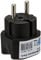 as - Schwabe 2-Fach Eurostecker Schwarz 230V 16A - Schuko-/Euroadapter - Mehrfachsteckdose Kompakt und Sicher - Erhöhter Berührungsschutz - Platzsparend für 2 Geräte- Ideal für Homeoffice, 48212