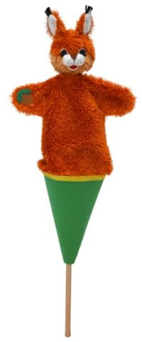 MUBRNO 12606A Eichhörnchen mit Haselnuss Tütenkasper, Mehrfarbig, 37 cm