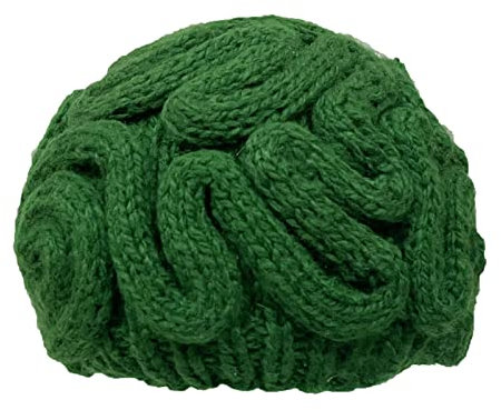 BIBITIME Unisex handgefertigte Strickmütze für Halloween, Grün