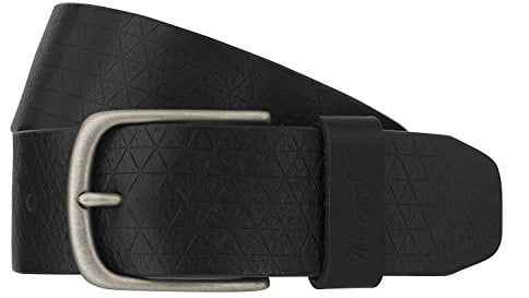 WRANGLER Gürtel Ledergürtel Herrengürtel Schwarz 6524, Länge:100 cm, Farbe:Schwarz