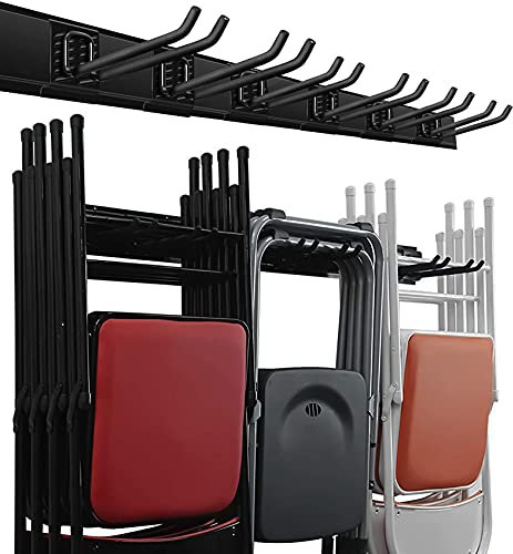 Wallmaster Garage Storage Tool Organizer Rack Heavy Duty Tools Garage Organization Wall Mount Rack Hanger with 6 Hooks 48 Tracks Max Load 120 kg