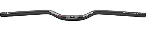 P4B | Lenker für Fahrrad | Aluminium - Lenkerbügel | 12° Griff-Winkel | 25,4 mm Klemm-Durchmesser | Breite = 660 mm | Höhe = 30 mm | Grifflänge = 175 mm | in Schwarz/Sandblasted