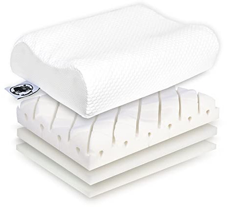 Black Sheeep Orthopädisches Nackenstützkissen mit Memory Foam I Made in Germany ergonomisches Kopfkissen inkl. Eukalyptus Kissenbezug speziell für Allergiker und seitenschläferkissen geeignet