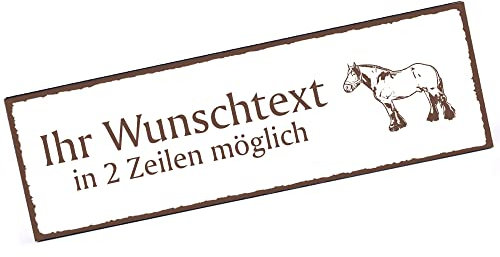Türschild Auxois Pferd Namensschild personalisiert mit Gravur- 150mm x 50mm - selbstklebend