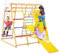 LIFEZEAL 8 in 1 Set di Arrampicata in Legno per Bambini, Parco Casetta con Scivolo, Rete, Scala in Rocce e Altalena, Ragazzi, Giochi Montessori per Bimbi da 3 Anni (colorati)