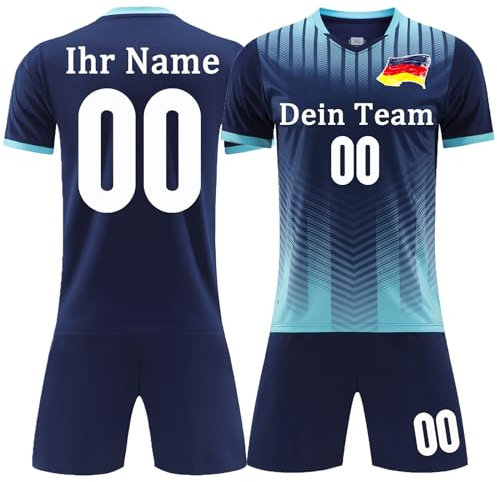 Handball Trikot Kinder Jungs mit Namen Nummer Team Logo Benutzerdefiniert Trikot T-Shirt Shorts 2 Teiliges Set