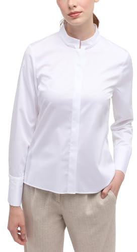 ETERNA Female Satin Shirt Bluse unifarben Fitted