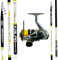 Kit Pesca Trota Lago can Canna in Carbonio 4-12 gr + mulinello da pesca e filo - Kit Trota
