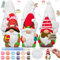 Youyole 3 Pack Christmas Winter Gnome Ready to Paint Your Own Gnome Statues, 4 Mini Blank Ceramics Unpainted Figurines Craft DIY Art with Brush Palette Paint for Adults (Christmas)