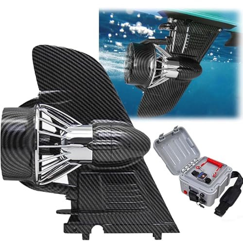 aromaoveite Elektrisch Motorisierte Surfbrettflosse | 24-V-Propeller FüR Elektrische Surfbrettflossen | Propeller Mit Einstellbarer Geschwindigkeit, Jet-Motor-Surfbrett-Kit,Black