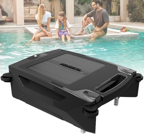 vnmudzeo Solar Powered Automatic Robotic 100 ㎡ Maximum Cleaning,3.4 L Garbage Storage Capacity Charging Pond Skimmer,for Outdoor Hot Spring