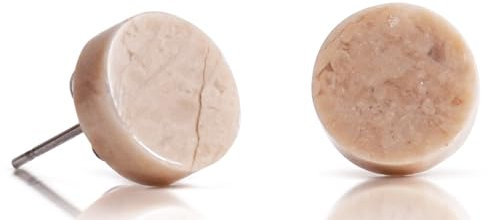 Marble Stories Marmor-Ohrstecker für Damen, kleine Ohrringe für Damen im Trend, Damenschmuck, Ohrstecker (Round - Verona)