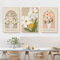 3er Poster Set Frühling Blumen, Ostern Poster Set Premium Bunte Bilder, Abstrakte Grüner Aquarell Blumen Pflanze Bilder Ohne Rahmen Leinwand Poster & Kunstdrucke Für Wanddeko (#02, 21x30 cm, Leinwand)