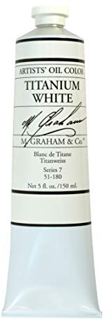 M. Graham & Co. Artist Oil Paint Titanium White 5oz Tube