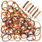 Pack of 12 - Nylon Halloween Black & Orange Friendship Rope Bracelets - Great Party Loot Bag Fillers