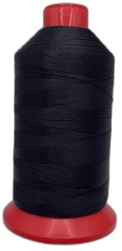 item4ever Item4ever Black Bonded Nylon Sewing Thread V-69 T70 1500 Yard for Outdoor, Upholstery + THREADER