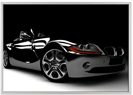 Bild auf Leinwand Canvas – Gerahmt – fertig zum Aufhängen – Supercar – BMW Z3 Z8 – Rennwagen Sport Design Dimensione: 70x100cm B - Colore Bianco Moderno